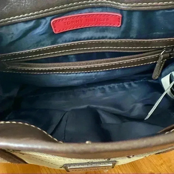 Tommy Hilfiger Handbag 90’s Vintage Brown & Tan Logo 1985 Collection - Picture 4 of 11